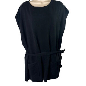BCBGMaxazria NWT‎ 100% Lambswool Black Two Pocket Tunic Small